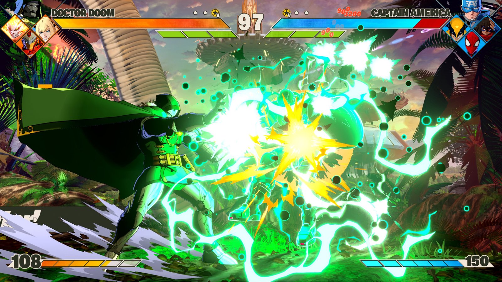 Captain America vs Doctor Doom gameplay in Marvel Tokon: Fighting Souls