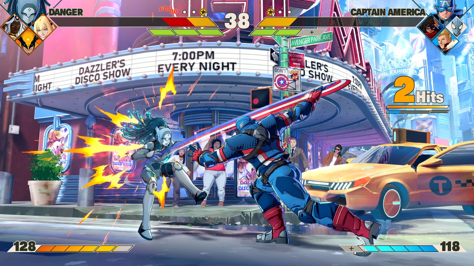 Marvel Tokon combo gameplay showing Captain America landing a multi-hit chain